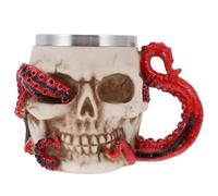 Chope à Bière Isotherme 600ml en Acier Inoxydable Ambiance Bavaroise | Décor Gothique pour Bar, Poignée Créative, Bord Rond et Fond Épais, pour Cocktails, Jus