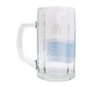 Chope à bière OLYMPIQUE DE MARSEILLE en Verre, Réutilisable, Cylindrique, 500 centiliters, Mug, Ronde, Bière à domicile