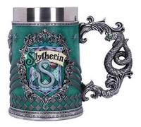 Nemesis Now B5608T1 Harry Potter, Chope à bière de collection, Motif : Serpentard - Cadeau pour Fan et Passionné - Qualité Supérieure - Vert et Argenté - 15,5 CM, Résine, 1 Unité (Lot de 1)
