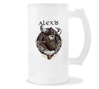 Chope de Bière Alexis Design Viking | Verre à bière pinte Cadeau Apéro Humour alcool pour amateur de bière