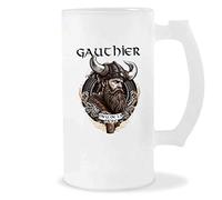 Chope de Bière Gauthier Design Viking | Verre à bière pinte Cadeau Apéro Humour alcool pour amateur de bière