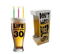 Chope de bière Life Starts After 30 pour fête d'anniversaire