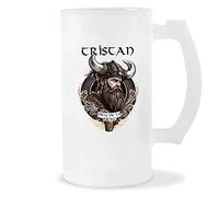 Chope de Bière Tristan Design Viking | Verre à bière pinte Cadeau Apéro Humour alcool pour amateur de bière