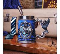 Nemesis Now B5612T1 Harry Potter - Chope à bière de collection - Motif : Serdaigle - Cadeau pour Fan et Passionné - Qualité Supérieure - Bleu et Argenté - 15,5 CM, Résine, 1 Unité (Lot de 1)