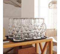 Chopes à bière avec anse verre 6 pcs 1000 ml
