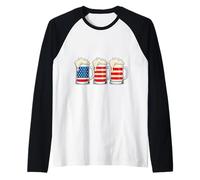 Chopes de bière USA Mousse étoiles et Bandes Manche Raglan
