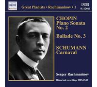 Serge Rachmaninov – Chopin : Les enregistrements pour piano seul Vol. 1 – Import – NAXOS