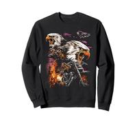 Chopper Moto Biker Retro Vintage Aigle Retro Tattoo Sweatshirt