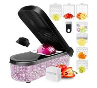 Choppeur à salade - d'oignon en acier inoxydable, trancheuse de légumes avec base non glissée, coupeur multifonctionnel pour betteraves carottes Tomates poivrons | Spiralizer des artefacts de c