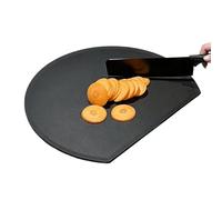 Chopping Board - Flexible D Shaped Holder Tray, Cooking Board for Meat Fruit and Vegetables, Cheese Steak Bread Charcuterie Platter, Kitchen Category, White Wood Set for Home and Apartments