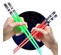 ChopSabers Lot de 2 baguettes lumineuses à LED pour sabre laser Rouge/vert