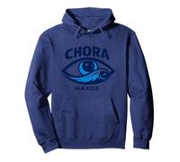 Chora Naxos Grec Eye Wave Design Sweat à Capuche