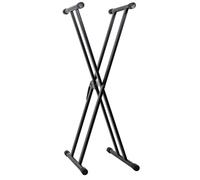 Chord Support de clavier double en X | Hauteur réglable, support en acier robuste pour piano numérique, synthétiseur et MIDI | pliable, portable, prise en main sûre, charge maximale 40 kg