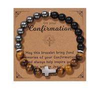 chorfla Bracelet en forme de croix pour garçons et filles, cadeau de baptême, communion, confirmation, anniversaire, Noël, Saint-Valentin, remise de diplôme pour fils, petit-fils, neveu, frère, nièce