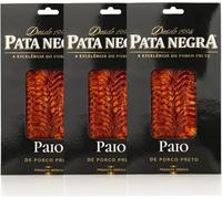 Chorizo séché tranché de porc noir ibérique Pata Negra 80 g - Lot de 3 - Spécialité charcutière gastronomique - Saveur traditionnelle Emballé sous vide