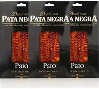 Chorizo séché tranché de porc noir ibérique Pata Negra 80 g - Lot de 6 - Spécialité charcutière gastronomique - Saveur traditionnelle Emballé sous vide