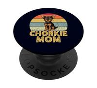 Chorkie Mom Funny Retro Dog Lover Chihuahua Yorkshire Mix Owner PopSockets PopGrip Adhésif