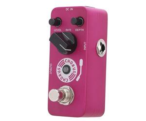 Chorus Analog Warm Clear Effet Pédale True Bypass pour Guitare Électrique Basse, Aluminium Violet - Sons Jazz et Rock Riches, Réglage Flexible, Idéal Musiciens