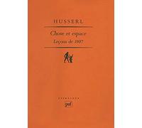 Chose et espace : Leçons de 1907