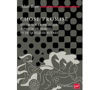 Chose promise: Étude sur la promesse, à partir de Hobbes et de quelques autres