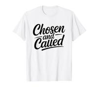 Chosen and Called T-Shirt Graphique avec Valeur, Homme, Blanc, XL