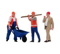 Chosertory 3 Pièces Miniature Figures Model Ouvriers Construction Figurines Réalistes En Résine Peintes à La Main Adaptées pour Décoration de Scène Collection Ph, Style C