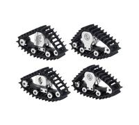 Chosertory 4 Pièces Neige RC Pneus Trx4m Roues de Piste Aluminium Adhérence Renforcée Conversion Facile Adapté pour Voitures Télécommandées Course Neig, Argent