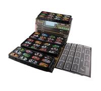 Chosertory 48 Pièces Voiture Miniature Métal Petit Véhicule Pull Back Garage Parking avec Plan de Piste Jouet Fantaisie Rembobinage Fonction Friction sans Piles, Rouge