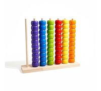 Chosertory Abacus en Bois pour Enfants Jouet à Perles Cadre de Comptage Couleur Empilage Large Développement des Quantités Reconnaissance Visuelle Bois Lisse