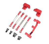 Chosertory Accessoire de Mise à Niveau de L'essieu de Voiture RC, Pièce de Rechange En Alliage D'aluminium, Biellette de Fixation D'essieu pour Modèl, Rouge