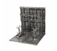 Chosertory Base de Figurine Action Base Diorama Socle Plastique Fond de Modèle avec Structure Murale pour Présentation Créative Exposition, Vt-116-35