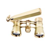 Chosertory Binoculaires D'opéra Compactes 3x25 Ergonomiques D'opéra Molte Mise Au Point Centrale Théâtre Poignée Décorative, Plaqué Or A