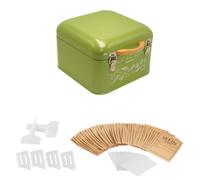 Chosertory Boîte de Rangement Métal Caisson Stockage Graines Herbes Boîte Système Organisation Jardin avec Carte Classification Adaptée Aux Jardiniers Rangement, S