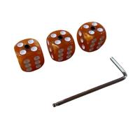 Chosertory Bouton de Réglage Guitare Dés Bouton de Contrôle Molette Poignée Résine Nacrée Marbrée avec Points Imprimés n L Incluse Montage Facile Réglage Du, Orange Nacré