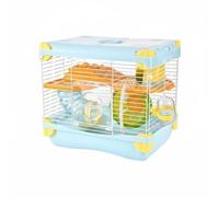 Chosertory Cage pour Hamster Sécurisé Fils Resserrés Accessoires Inclus Montée Simple Idéale pour Détente Petits Mammifères, Bleu, 1-Couche 617