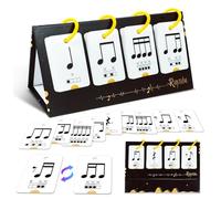 Chosertory Carte D'exercice Rythmique Portable avec Flashcard Musicale Visuelle, Piano, Flûte