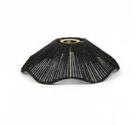Chosertory Chapeau Tressé Abat-jour Lampadaire en Corde de Papier et Fer Création d'Ambiance Chaleureuse Adapté à l'Aménagement Intérieur Salons, Noir