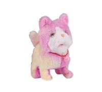 Chosertory Chat Jouet Interactif Électronique Peluche Chaton Vocal Figurine Marrant Jouet Ludique Fonction Chanson Adapté Aux Enfants Jeu de Rôle Éducation, Rose
