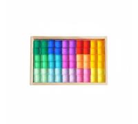Chosertory Children Sensory Blocks Jouet Sensoriel Tableau d'apprentissage Plateau d'Exploration Blocs Transparence Acrylique Bois pour Leçons Guidées et Jeu