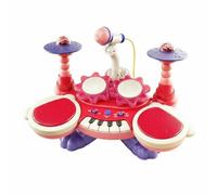 Chosertory Clavier D Apprentissage Enfants Clavier Piano Électronique Tambour Jouet Micro Jouet Percussif pour Enfants avec Disposition Polyvalente et Sons , Rouge