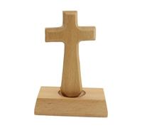 Chosertory Crucifix En Pied, œuvre D'art Polyvalente avec Socle Artisanal