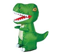Chosertory Dinosaure Gonflable électrique avec Télécommande, Gonflage et Dégonflage Automatiques, Musique, Rotation et Marche. Matériau PP. Convient Aux Enfants, Vert