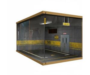 Chosertory Diorama Garage 1 Voiture Vitrine Maquette Miniature Parking Boîte Présentoir Acrylique Éclairage Led Réaliste Protection Antipoussière Convient à, Gris D5-Droite