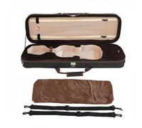 Chosertory Étui Violon 4 4 Rigide Coque Dure Résistante Oxford Rangement Intégré pour Archet Colophane Bretelles Épaule Poignée Main Transport Pratique Adapté, 4/4 Chaîne Argentée