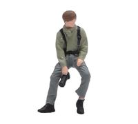 Chosertory Figurine de Photographe Miniature Réaliste En Résine, Accessoire de Scène pour Maquettes et Jardins, Idéal pour L'éducation et La Décoration de Tr