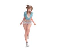Chosertory Figurine Miniature de Fille à L'échelle 1/64, Mini Figurine Humaine de Style Anime, Modèle en Résine, Diorama, pour La Création, Shorts