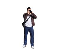 Chosertory Figurine Miniature Sujet de Collection Modèle Réduit 1/64 Personnage de Rue Accessoire de Maquette Robuste et Convenable pour Projets, Un Homme Prend Une Photo