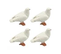 Chosertory Figurine Résine Pigeon Miniature Diorama Oiseau Maquette Sculpture Détaillée Fixe pour Mise en Scène Miniature Décor Urbain et Parc Public Adaptée aux, Style to 1