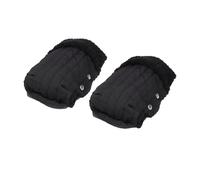 Chosertory Gants de Poussette, Manchon Respirant En Polaire, Chauffe-mains Imperméable et Coupe-vent, Intérieur Amovible, Idéal pour Les Poussettes de Mamans, noir