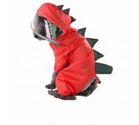 Chosertory Imperméable pour n Capuche Couverture Complète quadrupè, Combinaison Pluie pour n Anneau Intégré, Respirant, Sorties Nocturnes, Rouge, S